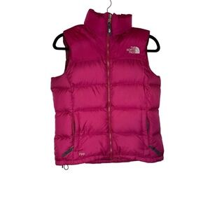 The North Face 700 Fill Down Puffer Vest Womens Small S/P  Pink Sleeveless